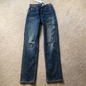 Women Calvin Klein Jeans High Rise Straight Size 24 Brand New